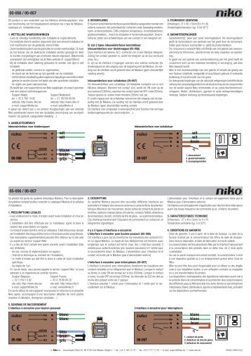 Manuel technique (pdf, 0.23 MB) - Niko