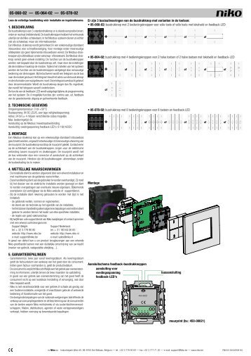 Manuel technique (pdf, 2.42 MB) - Niko