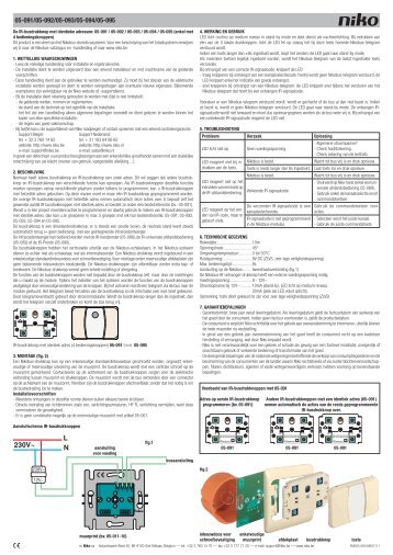 Manuel technique (pdf, 0.37 MB) - Niko