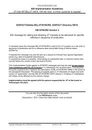 VOLKSWAGEN AG EDI Implementation Guidelines JiT-Call-Off ...