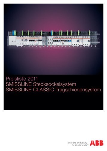 SMISSLINE Bild-Preisliste 2011