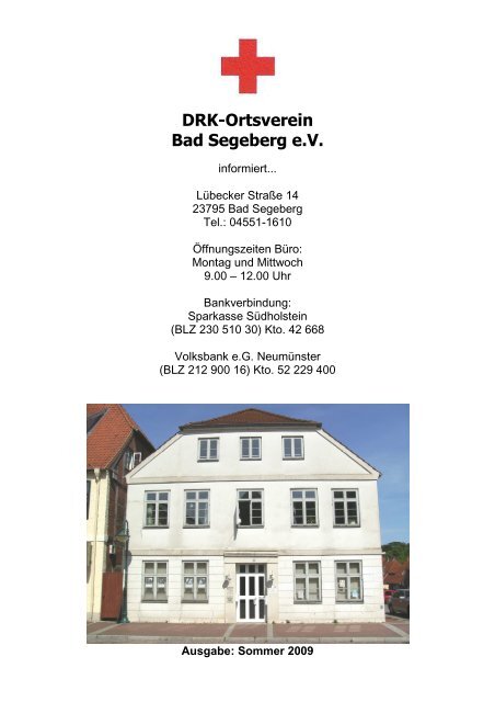 HEFT SOMMER 2009 - DRK Ortsverein Bad Segeberg