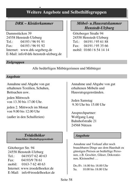 Angebote - Gemeinde Henstedt-Ulzburg