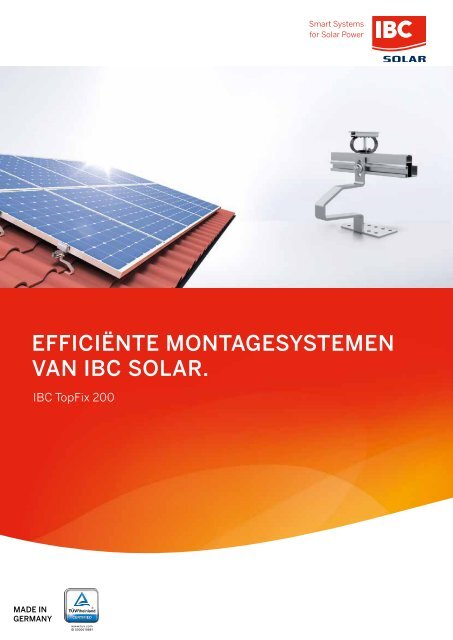 EFFICIENTE MONTAGESYSTEMEN VAN IBC SOLAR.