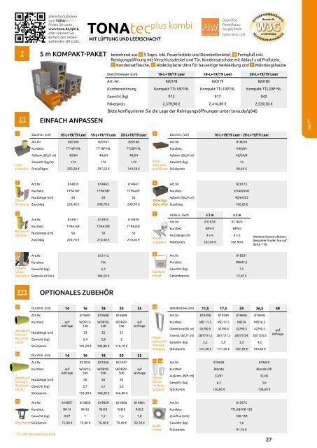 TONA Preisliste 2021