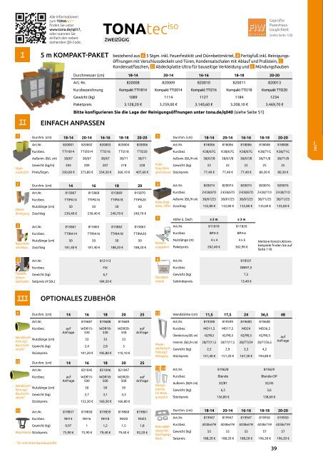 TONA Preisliste 2021