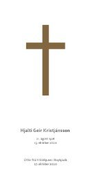 Hjalti Geir Kristjánsson, bænaskrá