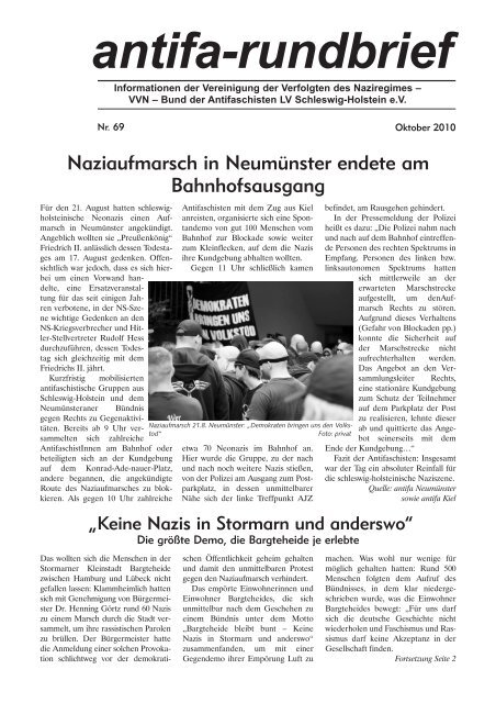 antifa-rundbrief - VVN-BdA Schleswig-Holstein