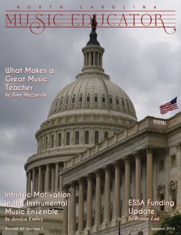 NC Music Educator Summer 2016