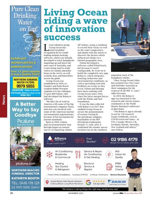 Pittwater Life November 2020 Issue