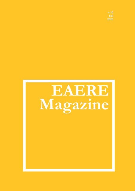 EAERE Magazine - N.10 Fall 2020
