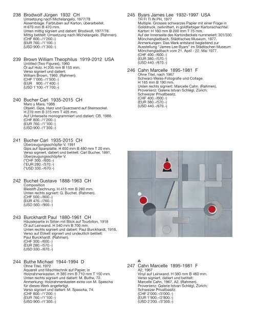 Kunst Auktion 23. - 25. November 2020, Germann Auktionshaus Zürich