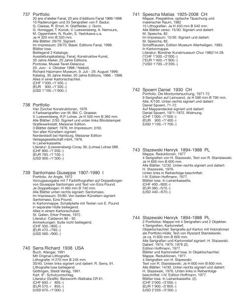 Kunst Auktion 23. - 25. November 2020, Germann Auktionshaus Zürich