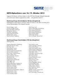 SEITZ-Diplomfeiern vom 18./19. Oktober 2012