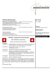 Mitteilungsblatt Nr. 31/32 vom 27. Juli 2009 - Gemeinde Bronschhofen