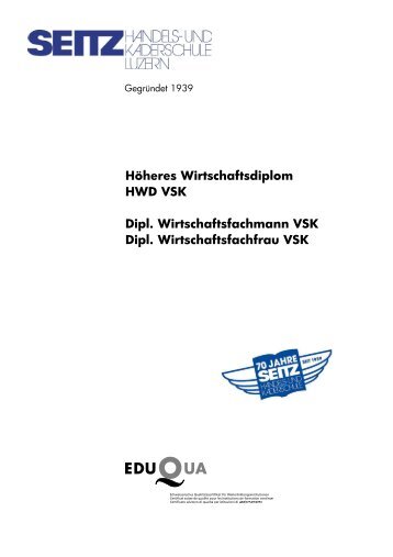 Dipl. Wirtschaftsfachfrau/Wirtschaftsfachmann VSK - SEITZ Handels