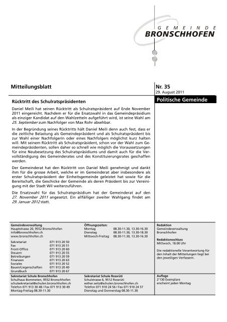 Mitteilungsblatt Nr. 35 vom 29. August 2011 (pdf - Gemeinde ...