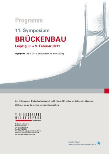 Programm 11. Symposium BRÜCKENBAU Leipzig ... - SSF Ingenieure