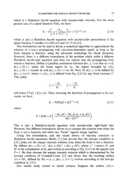 Fronts Propagating with Curvature- Dependent Speed: Algorithms ...