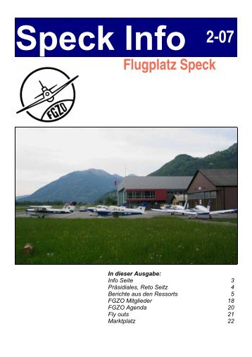 Speck Info 2-07 - Flugsportgruppe Zürcher Oberland