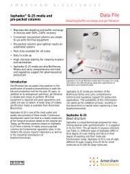 Sephadex G-25 media and pre-packed columns - GE Healthcare ...