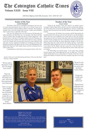 The Covington Catholic Times - Covington Catholic High School