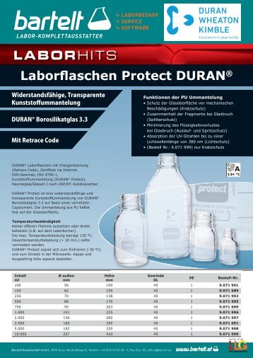 Laborhit: Laborflaschen Protect DURAN®