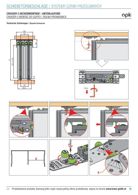 Kraus / OPK Schiebetürbeschläge polnisch 2020
