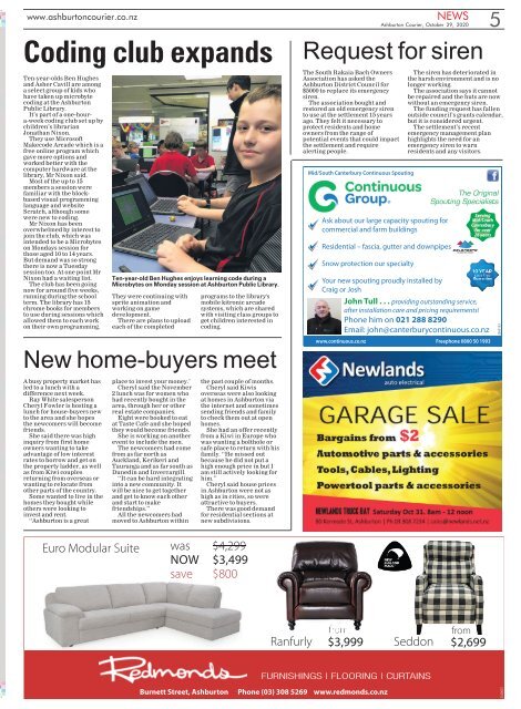 Ashburton Courier: October 29, 2020