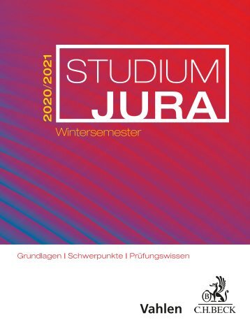 Studium Jura 2020/2021
