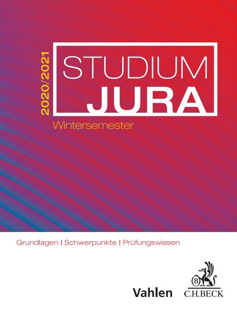 Studium Jura 2020/2021