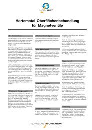 SEITZ Hartematal-Oberflächenbehandlung für Magnetventile