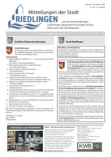 Amtliches Mitteilungsblatt Riedlingen 28.10.2020