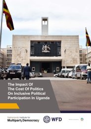 The impact of the cost of politics on inclusive political participation in Uganda