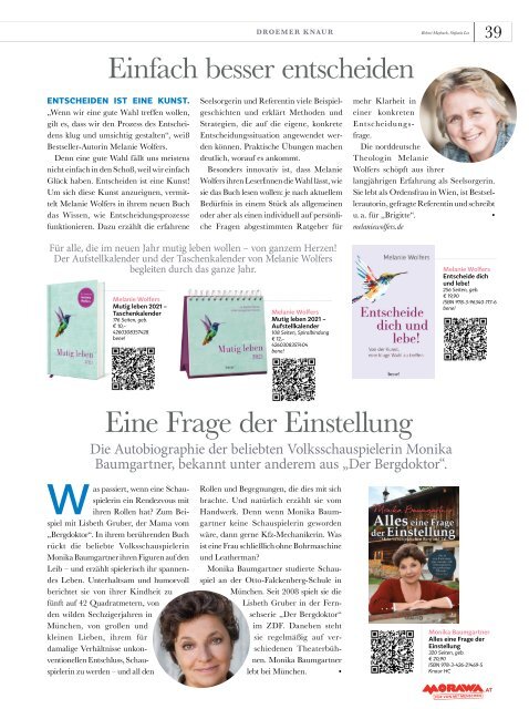 Morawa Kundenmagazin Herbst 2020