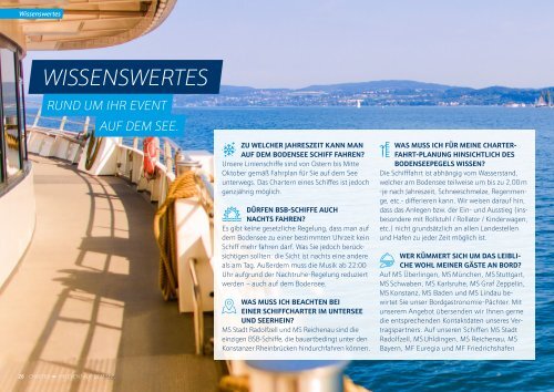 Charterbroschüre der Bodensee-Schiffsbetriebe