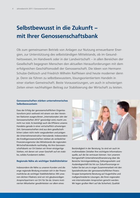 Gemeinsam stark - VBU Volksbank im Unterland eG