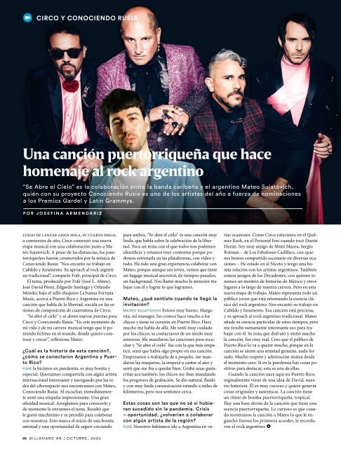 Billboard AR N°87 Octubre 2020