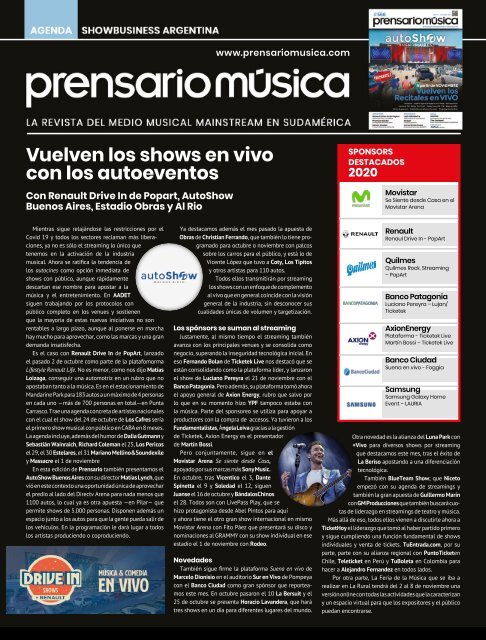 Billboard AR N°87 Octubre 2020