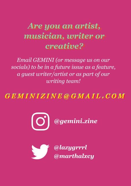 GEMINI ZINE - ISSUE #1