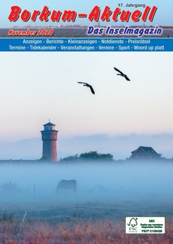 November 2020   Borkum-Aktuell - Das Inselmagazin