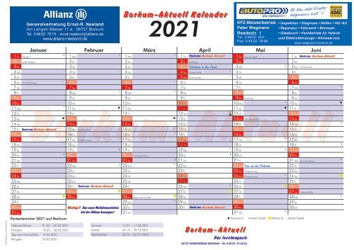 Kalender 2021