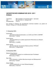 GEODÄTISCHES SEMINAR WS 2010 / 2011 Zeitplan - TUM-PF