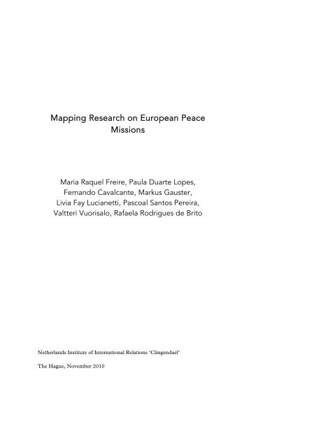 Mapping Research on European Peace Missions - Centro de ...