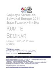 Goju-ryu Karate-do Seiwakai Europe 2011 SEIICHI FUJIWARA