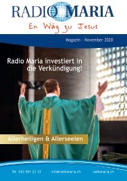  Radio Maria Magazin - November 2020     