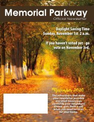 Memorial Parkway November 2020