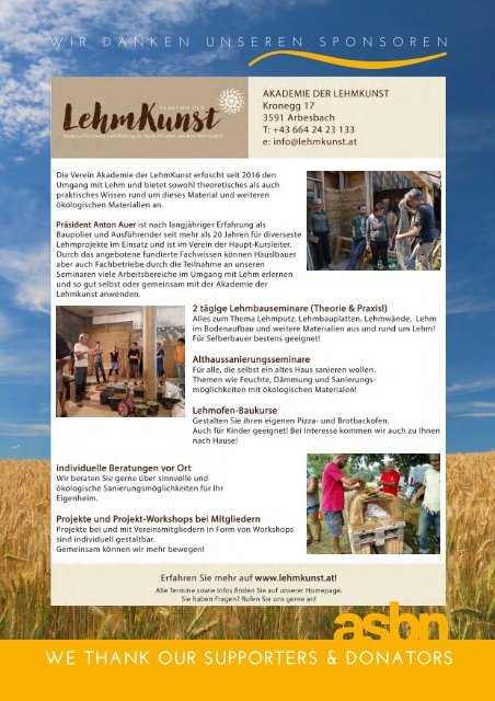 20 Jahre asbn und Strohballenbau - 20 years of Straw Bale Building