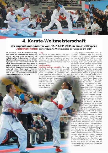 DKV - Chronik des Karate