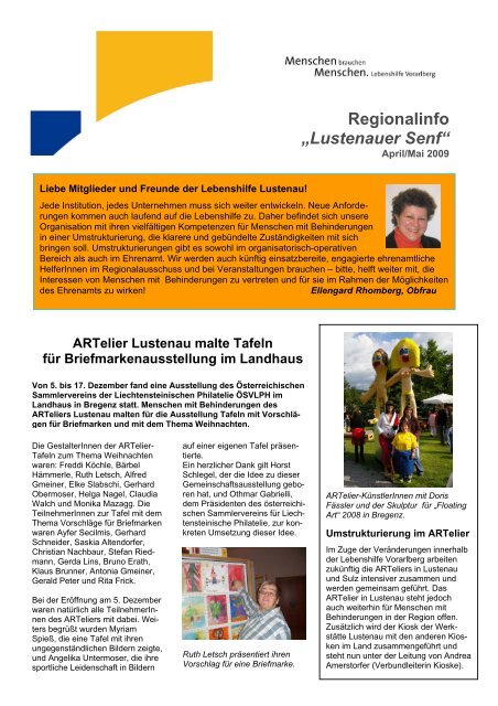 Regionalinfo „Lustenauer Senf“ - Lebenshilfe Vorarlberg